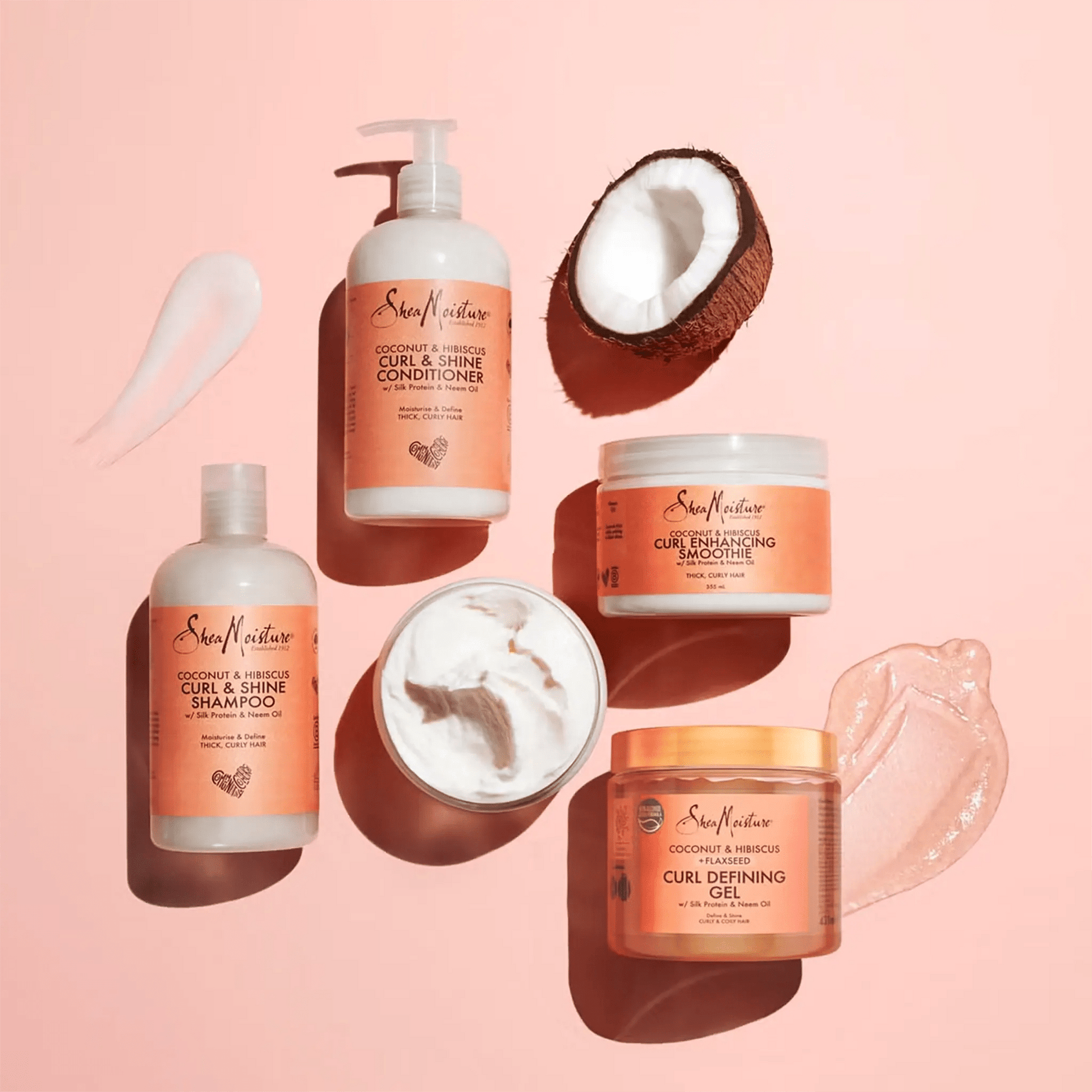 Shea Moisture Coconut & Hibiscus Curl & Shine Conditioner 384ml - UREMBO Beauty