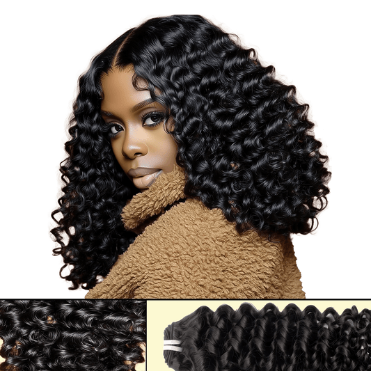 UREMBO Jerry Curl Weft Extensions – Echthaar Weave Tresse 100g - UREMBO Beauty