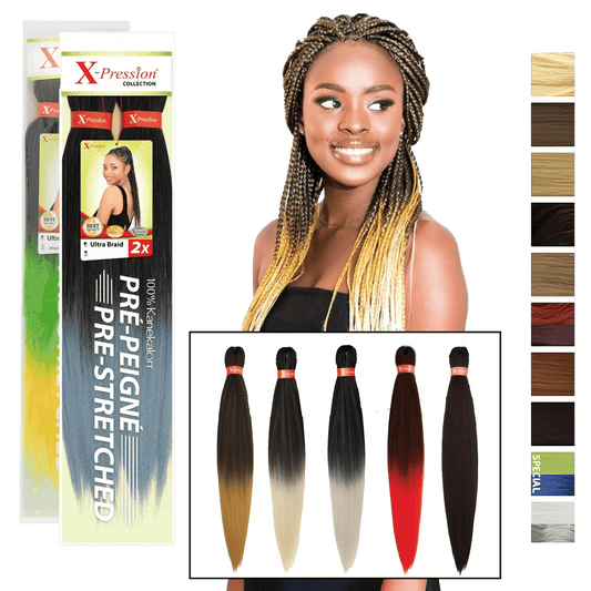 X - Pression Pre - Stretched (2x46'') Ultra Braid - UREMBO Beauty